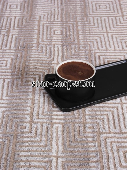 Ковер 9247A - S.BEIGE / P.WHITE - Прямоугольник - коллекция AMELI