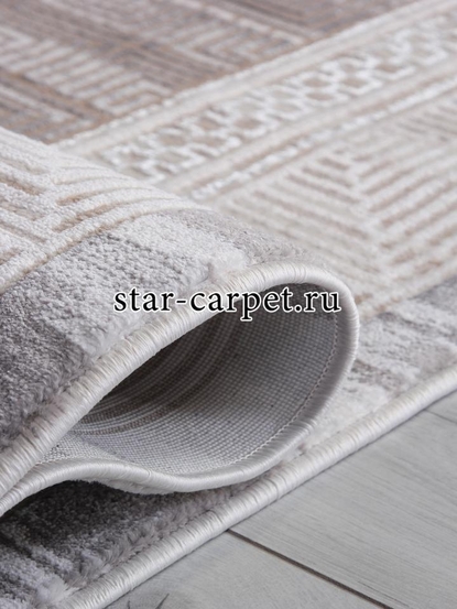 Ковер 9247A - S.BEIGE / P.WHITE - Прямоугольник - коллекция AMELI