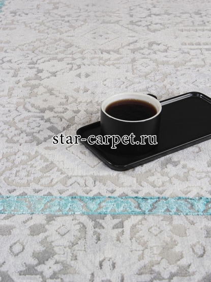 Ковер 9255A - S.L.GREY / P.TURQUOISE - Прямоугольник - коллекция AMELI