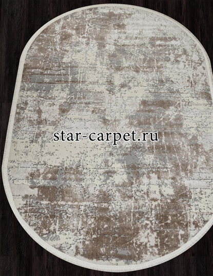 Ковер 26925A - GRY / D.BEIGE - Овал - коллекция MARMARIS