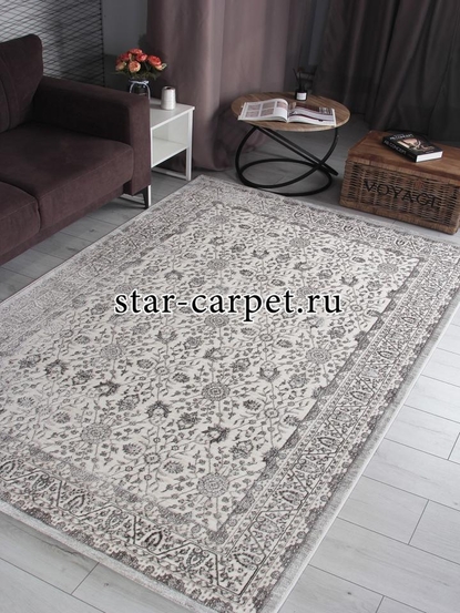 Ковер 5258B - S.WHITE / P.CREAM - Прямоугольник - коллекция LILY