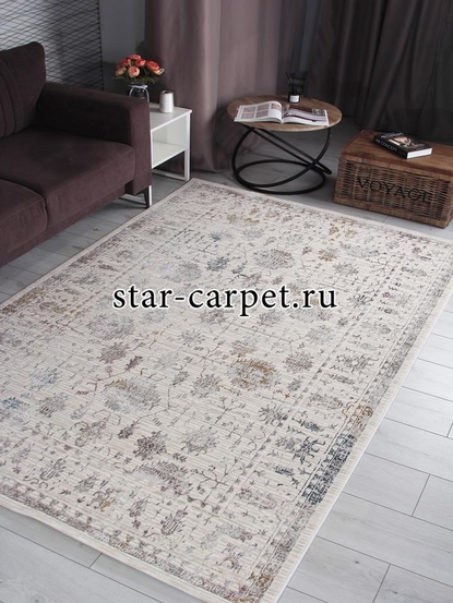 Ковер 9308C - S.WHITE / P.CREAM - Прямоугольник - коллекция LILY