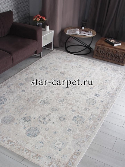 Ковер 9312A - S.WHITE / P.BLUE - Прямоугольник - коллекция LILY