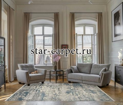 Ковер 26941A - GRY / BLUE - Прямоугольник - коллекция MARMARIS