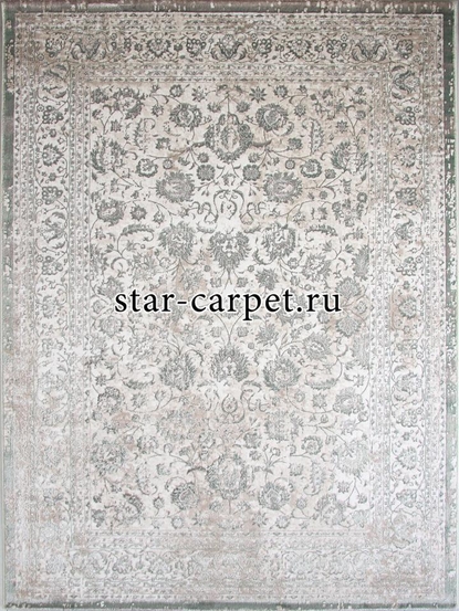 Ковер 8504A - S.WHITE / P.GREEN - Прямоугольник - коллекция LILY