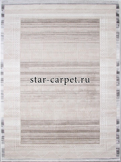 Ковер 9247A - S.BEIGE / P.WHITE - Прямоугольник - коллекция AMELI