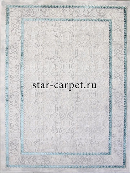 Ковер 9255A - S.L.GREY / P.TURQUOISE - Прямоугольник - коллекция AMELI