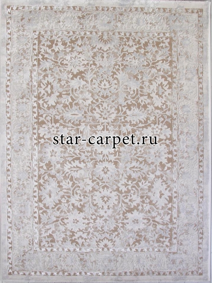 Ковер 9256A - S.BEIGE / P.WHITE - Прямоугольник - коллекция AMELI