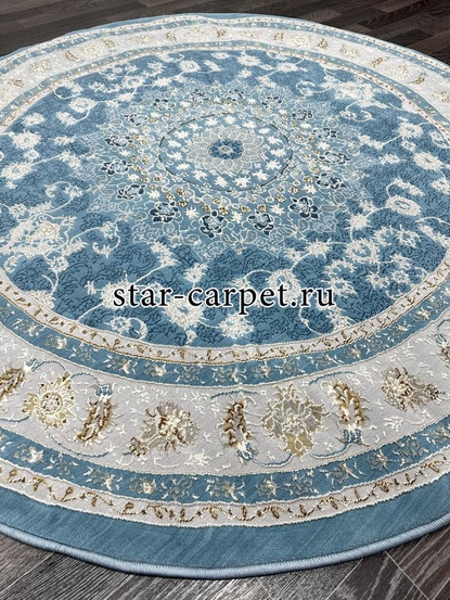 Круглый ковер A050A_LIGHT BLUE SHRINK / LIGHT BLUE SHRINK