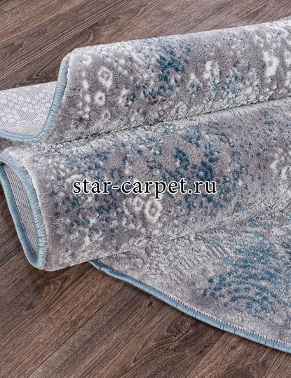 Овальный ковер SATINE S106B - KOYU GREY COKEN / BLUE (Турция)