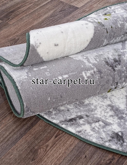 Овальный ковер SATINE S110B - KOYU GREY COKEN / GREEN (Турция)