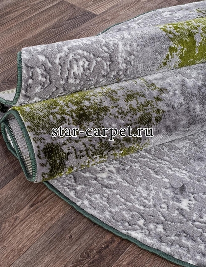 Овальный ковер S122A - KOYU GREY COKEN / GREEN (Турция)