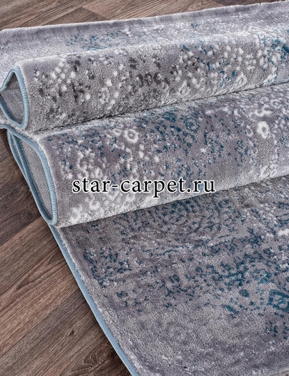 Ковер SATIN S106B - KOYU GREY COKEN / BLUE (Турция)