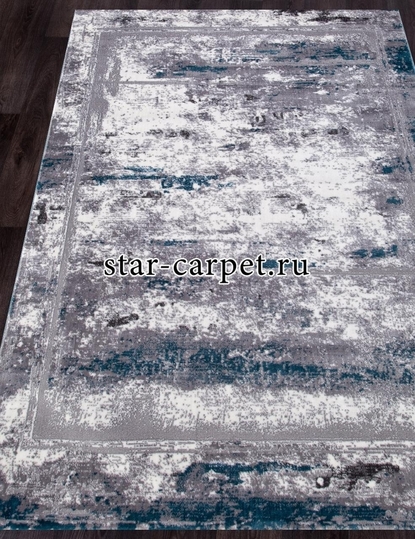 Ковер SATIN S107B - KOYU GREY COKEN / BLUE (Турция)