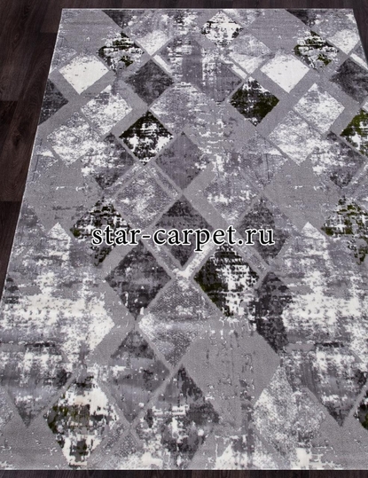 Ковер SATIN S110B - KOYU GREY COKEN / GREEN (Турция)