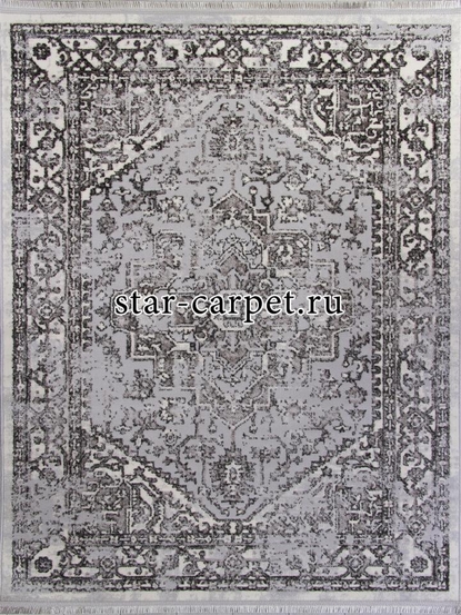 Ковер 8083G - GREY / GREY - Прямоугольник - коллекция LORA