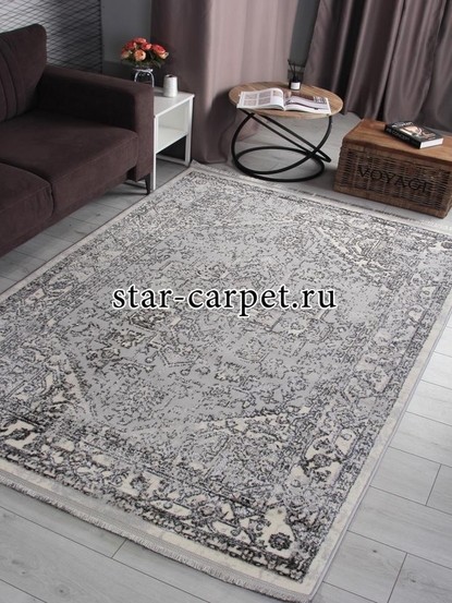 Ковер 8083G - GREY / GREY - Прямоугольник - коллекция LORA