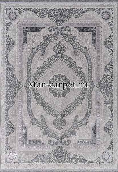 Ковер 3098G - GREY / GREY - Прямоугольник - коллекция LORA