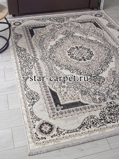 Ковер 3098G - GREY / GREY - Прямоугольник - коллекция LORA