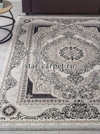 Ковер 3098G - GREY / GREY - Прямоугольник - коллекция LORA