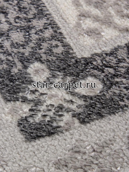 Ковер 3098G - GREY / GREY - Прямоугольник - коллекция LORA