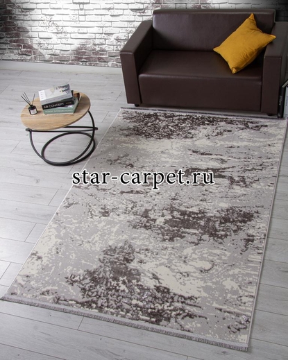 Ковер 3062G - GREY / GREY - Прямоугольник - коллекция LORA