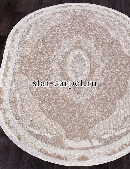 Овальный ковер ALFANI 0T211RG - CREAM / CREAM (Турция)