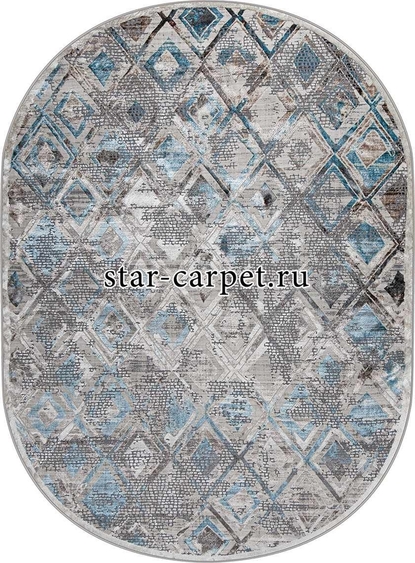 Ковер Roma 37910A OVAL BLUE FLS /