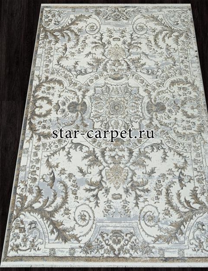 Ковер 00765A - GREY FDY / CREAM HB - Прямоугольник - коллекция SAHARA