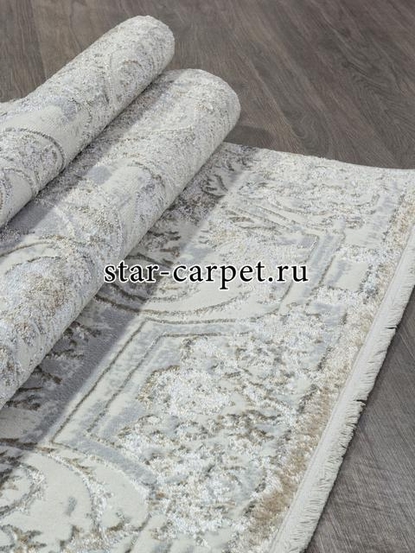 Ковер 00765A - GREY FDY / CREAM HB - Прямоугольник - коллекция SAHARA