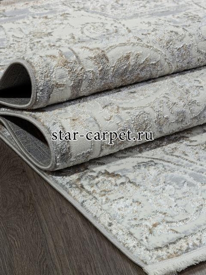 Ковер 00765A - GREY FDY / CREAM HB - Прямоугольник - коллекция SAHARA