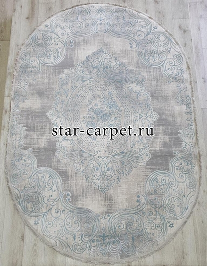 Ковер Amatis Lux 36560a grey blue oval (Турция)