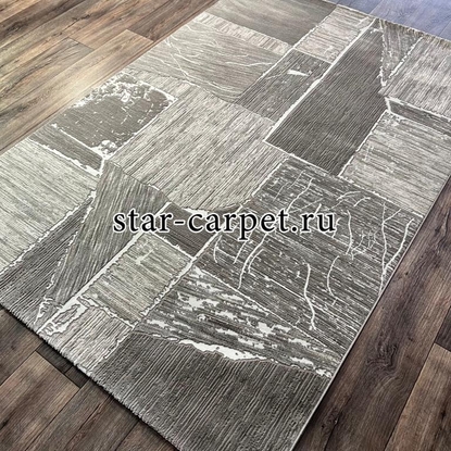 Ковер VELVET 10169A GREY-L.GREY + овал