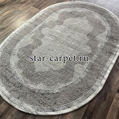 Овалный ковер VELVET 10171A GREY-L.GREY