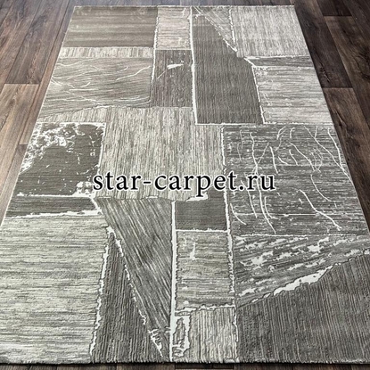 Ковер VELVET 10169A GREY-L.GREY + овал