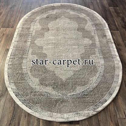 Овалный ковер VELVET 10171A GREY-L.GREY