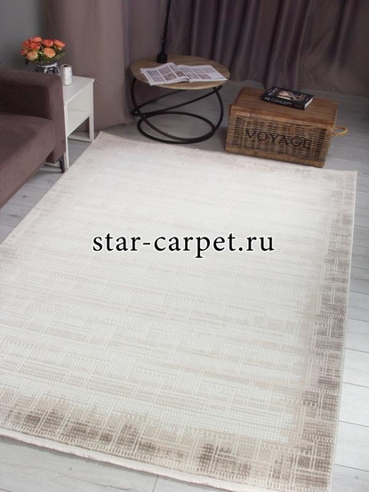 Ковер ADALIN 00020B - D.BEIGE / WHITE