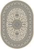 Овальный ковер Da Vinci Ragolle 57119 6464 цвет кремовый / вензеля  серый 