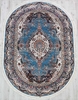 Овальный ковер Abrishim 36318A OVAL BLUE / BLUE (Иран)
