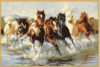 Настенный ковер hunnu сувенирный 6S910 82 бегущие лошади