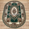 Овальный ковер Белка Лайла де Люкс 15361-10266 зелёный с бежевым рисунком (Россия)
