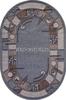 Овальный ковер SIERRA-ALBINA3 цвет серый голубой 