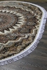 Ковер D417 - CREAM-NAVY - Овал - коллекция SHAHREZA