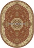 Овальный ковер BUHARA d037 - DARK PINK (Россия) классический терракотовый