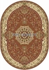 Овальный ковер BUHARA d037 - DARK PINK (Россия) классический терракотовый