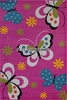 Детский ковер Merinos Crystal 1 0772 бабочки, розовый (Россия)
