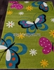 Детский ковер Merinos Crystal 1 0772 бабочки, зеленый (Россия)