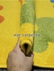 Детский овальный ковер Merinos Crystal 1 1021 цветы, желтый (Россия)