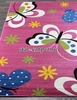 Детский ковер Merinos Crystal 1 0772 бабочки, розовый (Россия)