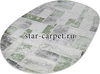 Ковер Kleopatra 38471A OVAL GREEN FLS / L.GREY